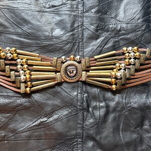 Gold and Silver Beaded Belt